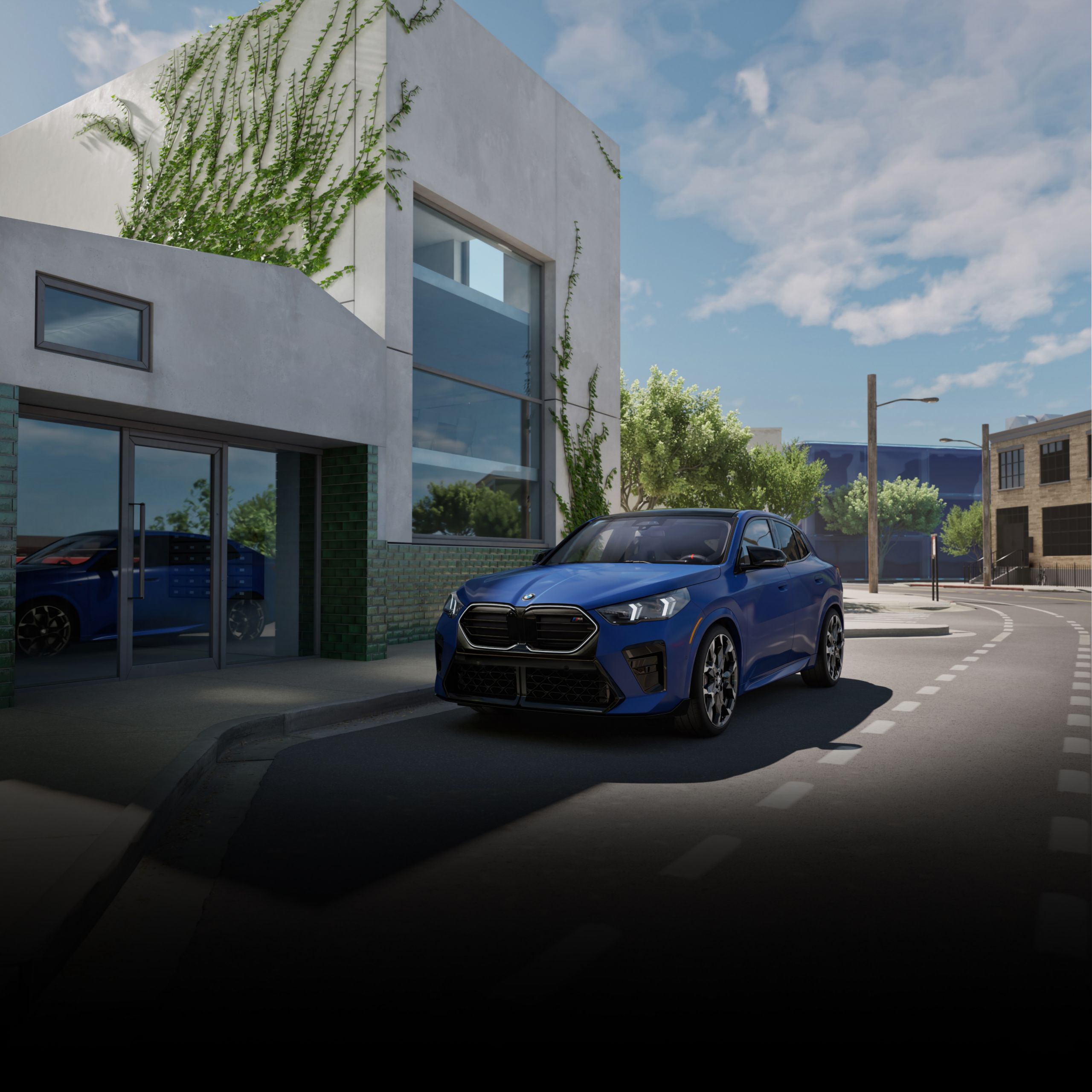 The BMW X2 M35i xDrive in an urban setting