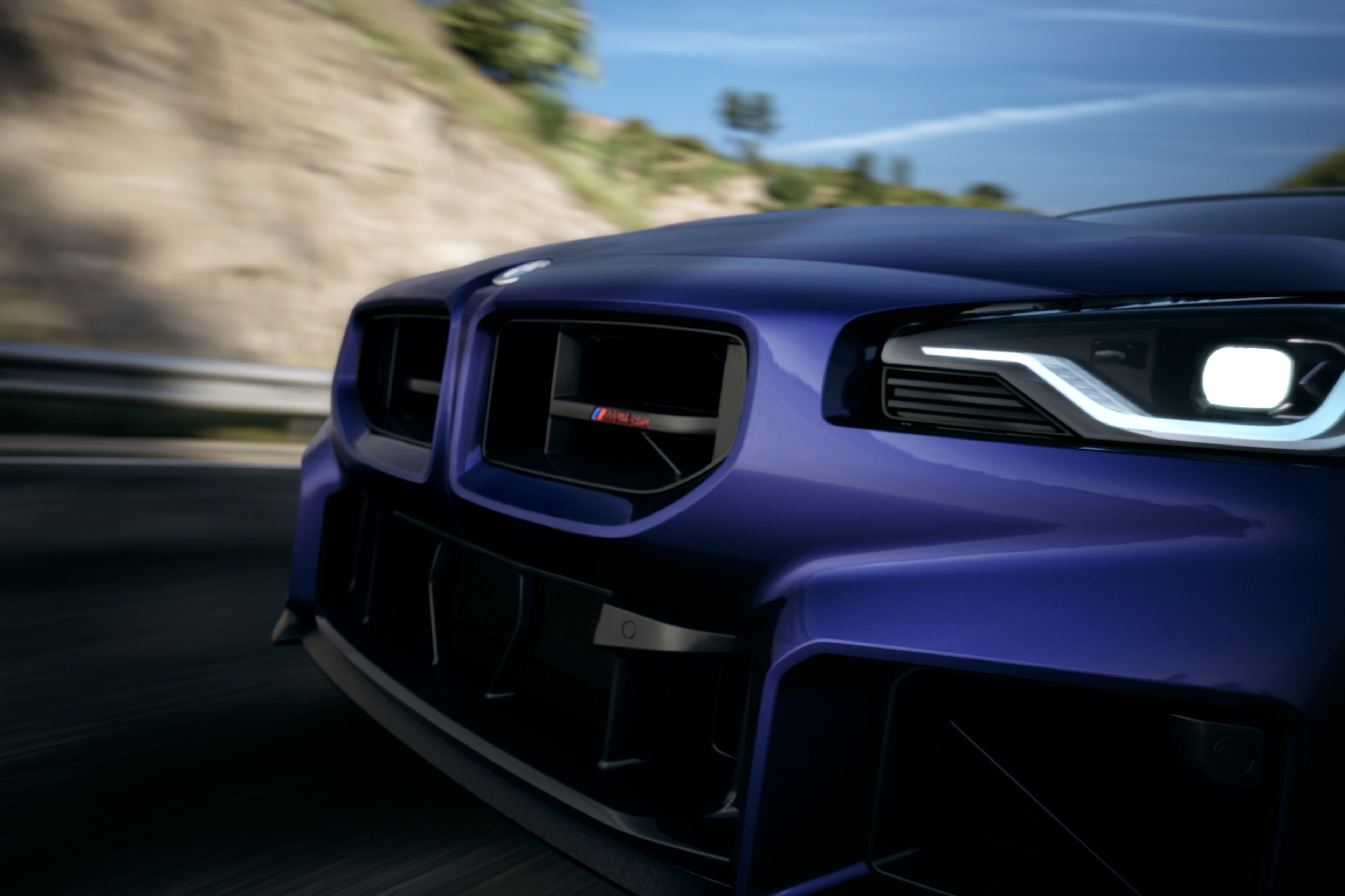 BMW M2 CS CS-specific black kidney grille