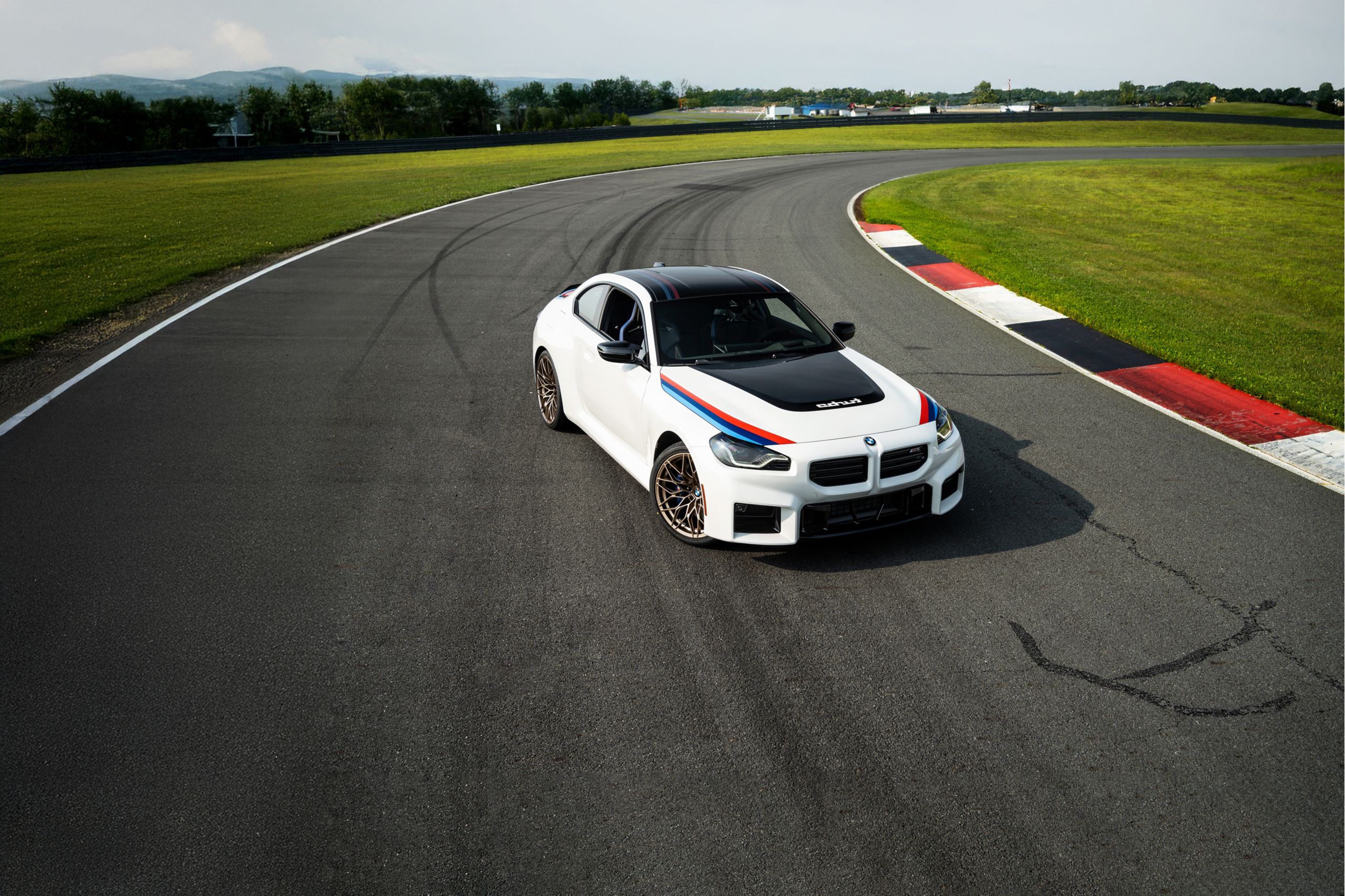 The limited-edition BMW M2 Turbo parked on a racetrack