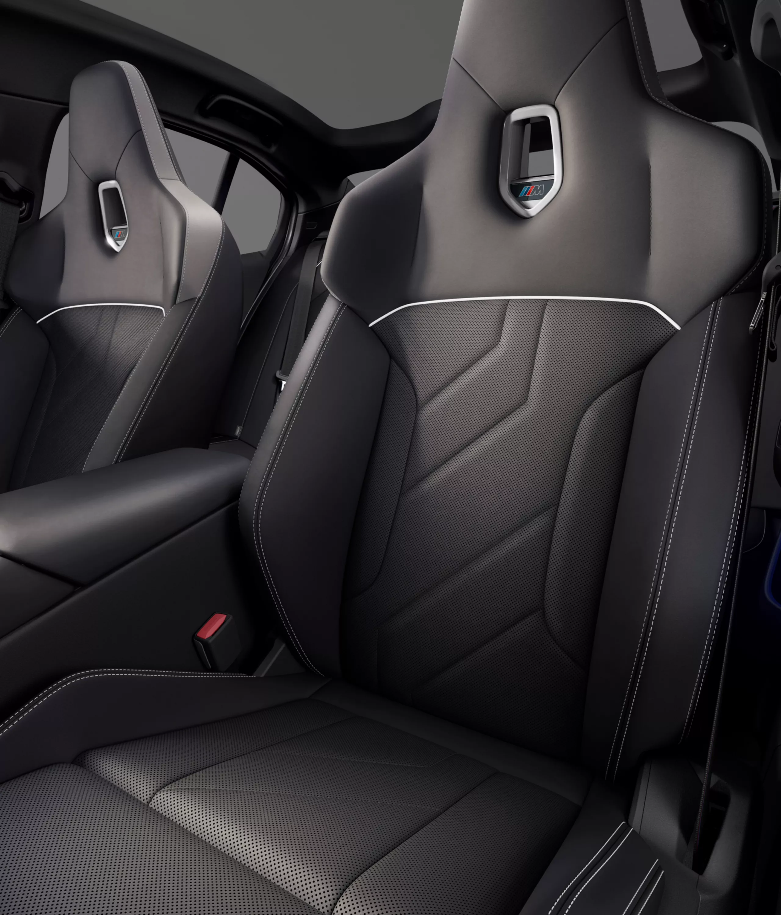 View from the cockpit of the M Sports seats for the driver and front passenger.