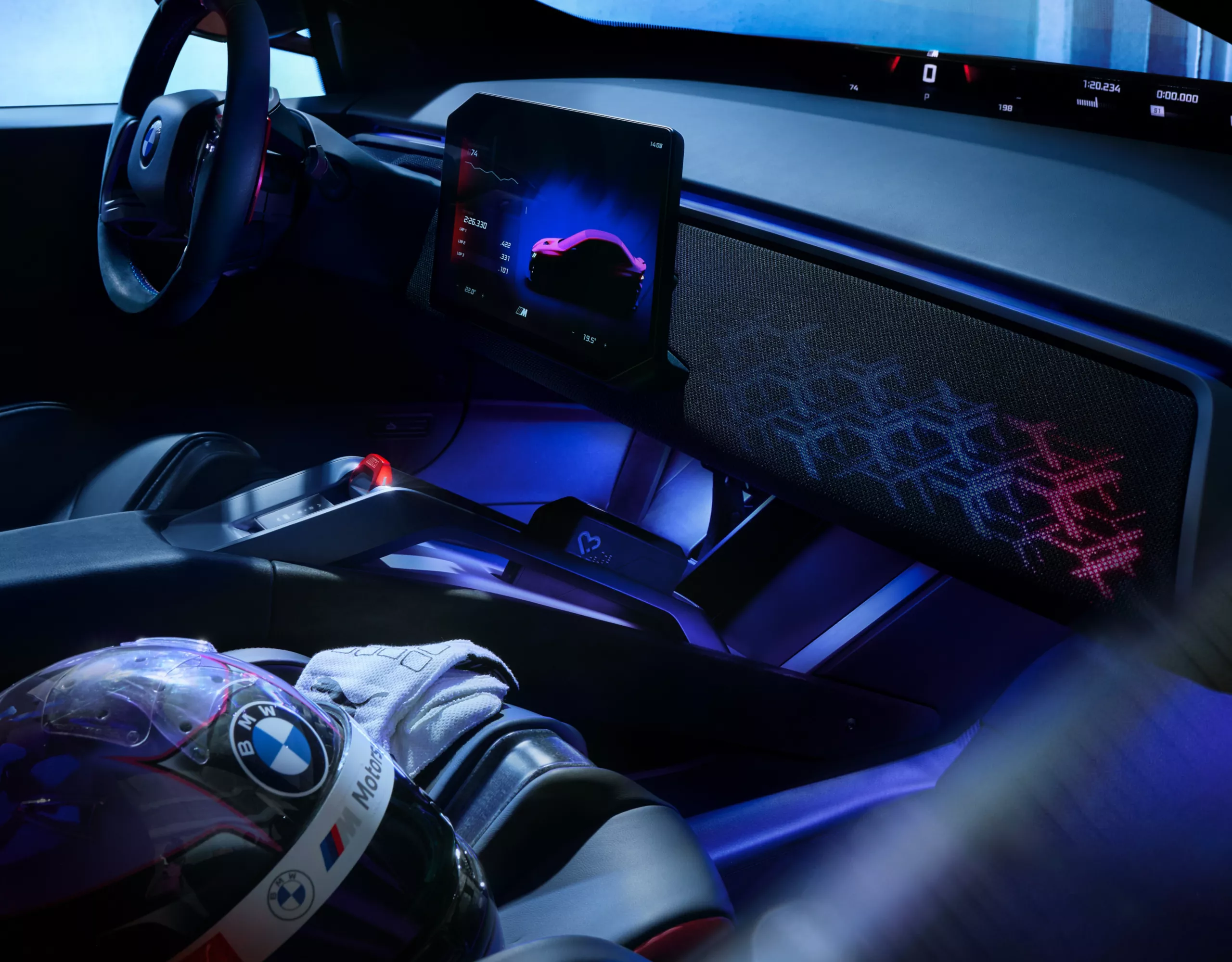 BMW M Concept Neue Klasse cockpit with digital performance interface.