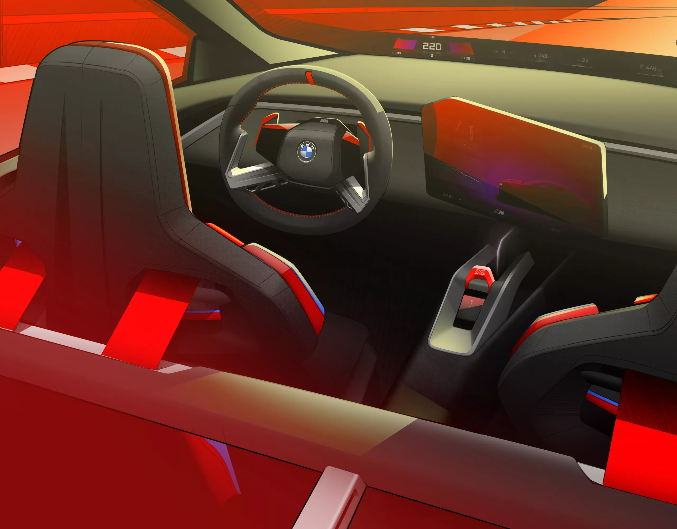 BMW M Concept early design visualization as abstract vehicle rendering.
