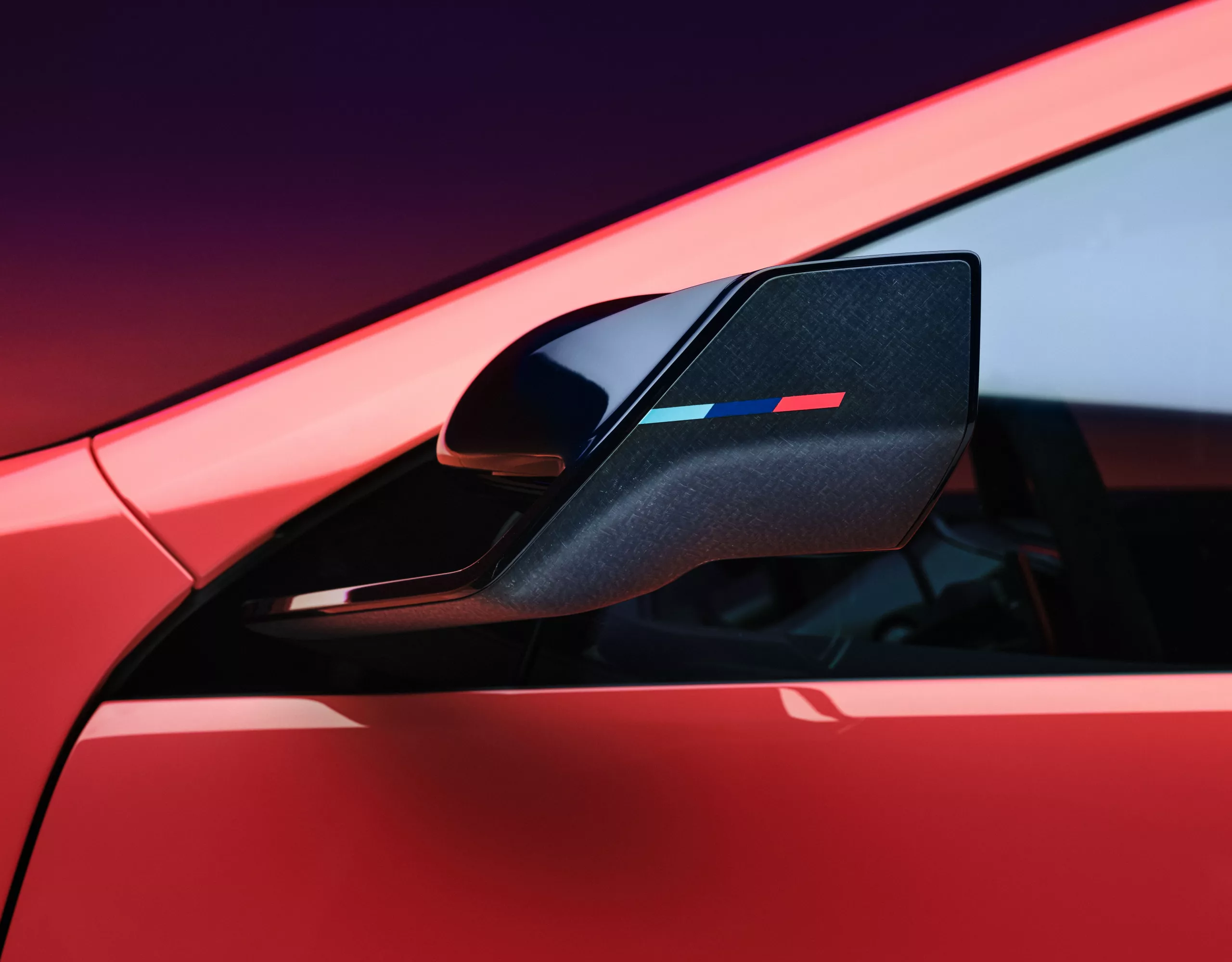 BMW M Concept Neue Klasse aerodynamic mirrors in motorsport design.