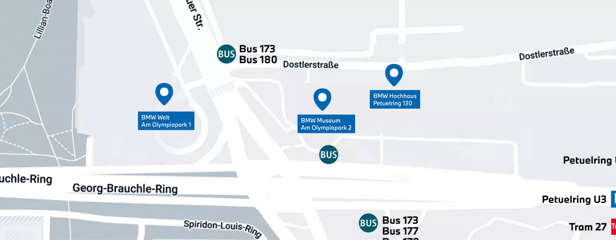 Location Map of the BMW Welt and BMW Museum.
