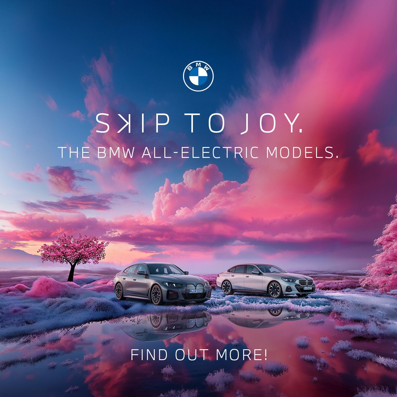 Skip to Joy. Les modèles 100% électriques de BMW.