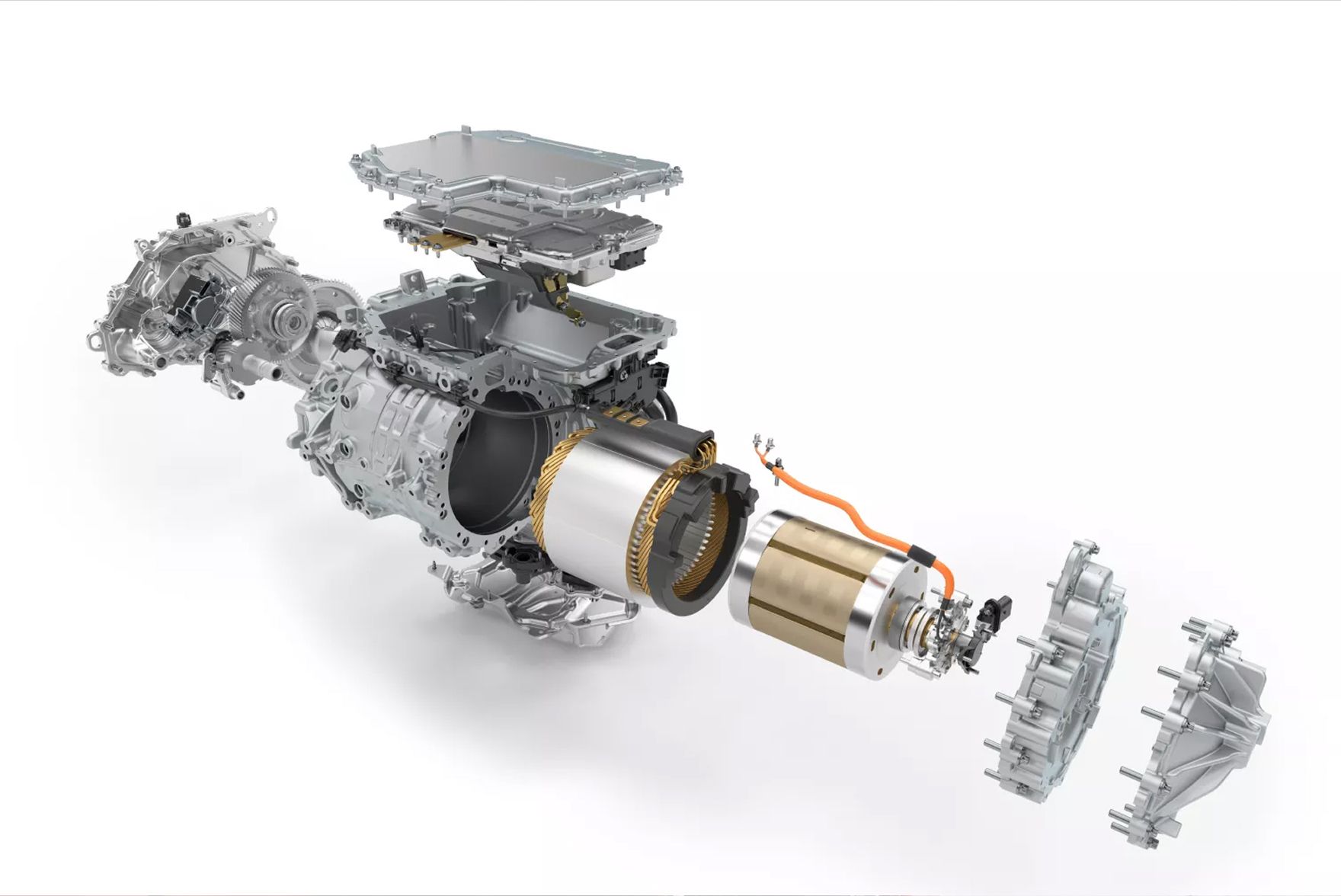 A 3D rendering of a combustion engine