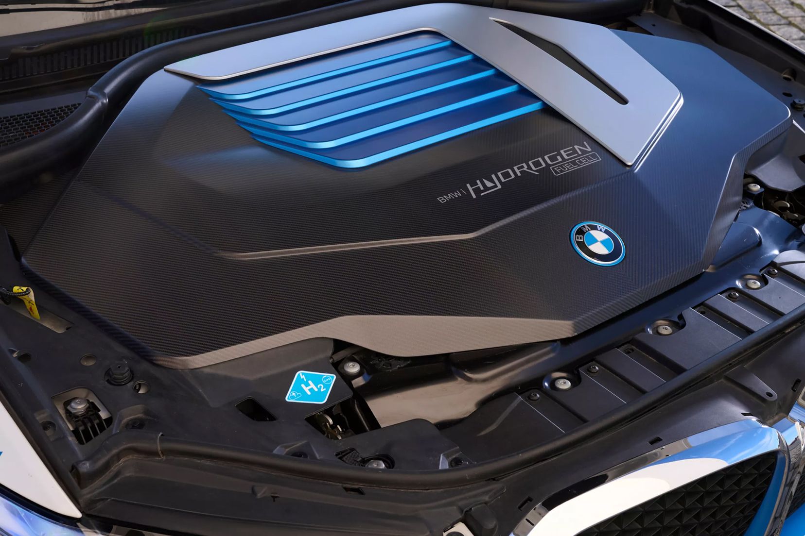 A close up of the BMW i Hydrogen fuel cell