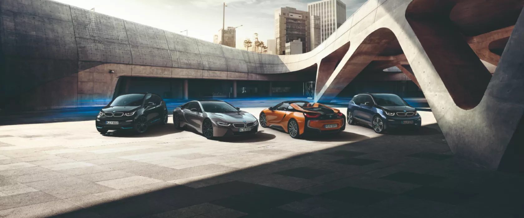 BMW electric car range view