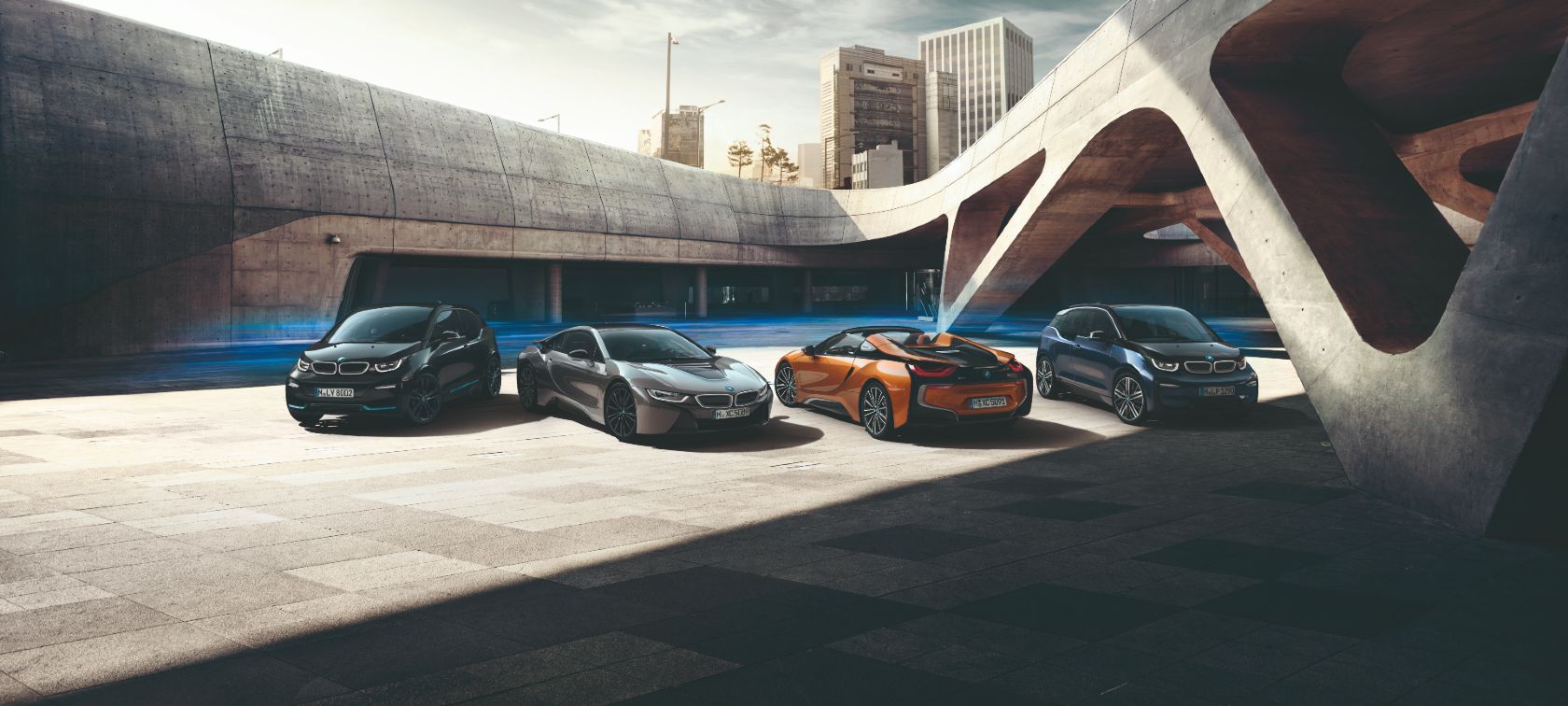 BMW electric car range view