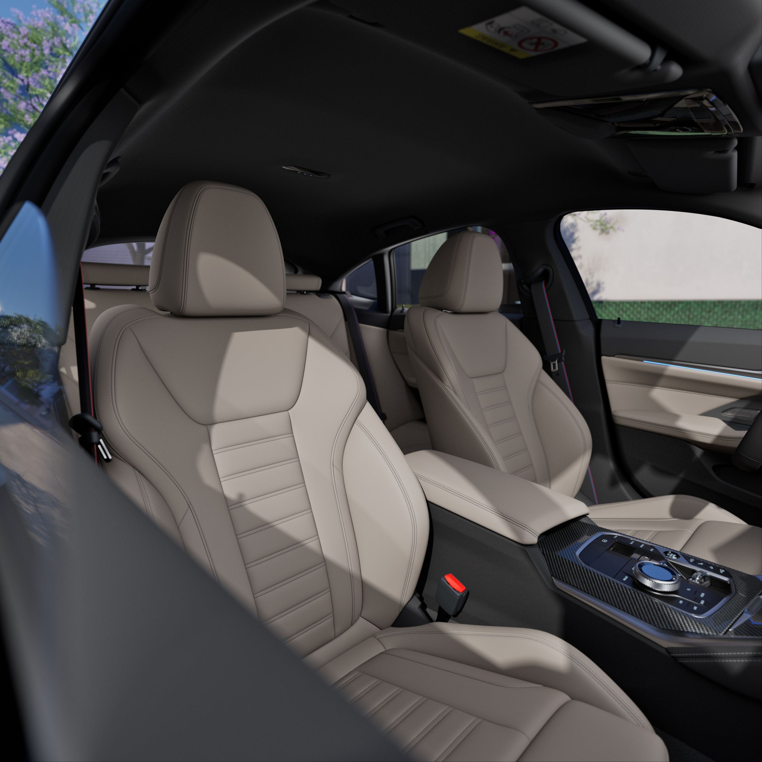 BMW i4 M60 Oyster Vernasca Leather Upholstery