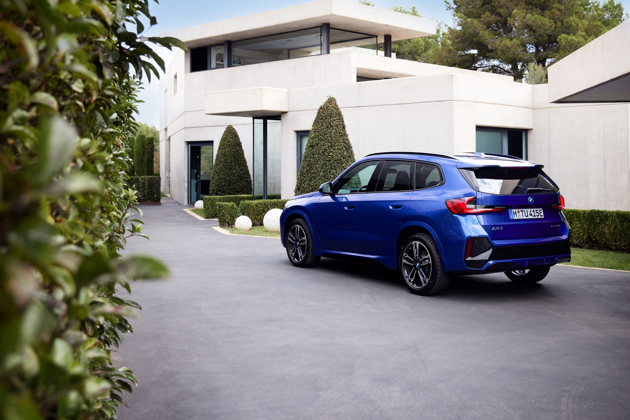 Exterior of the BMW iX1 rear view
