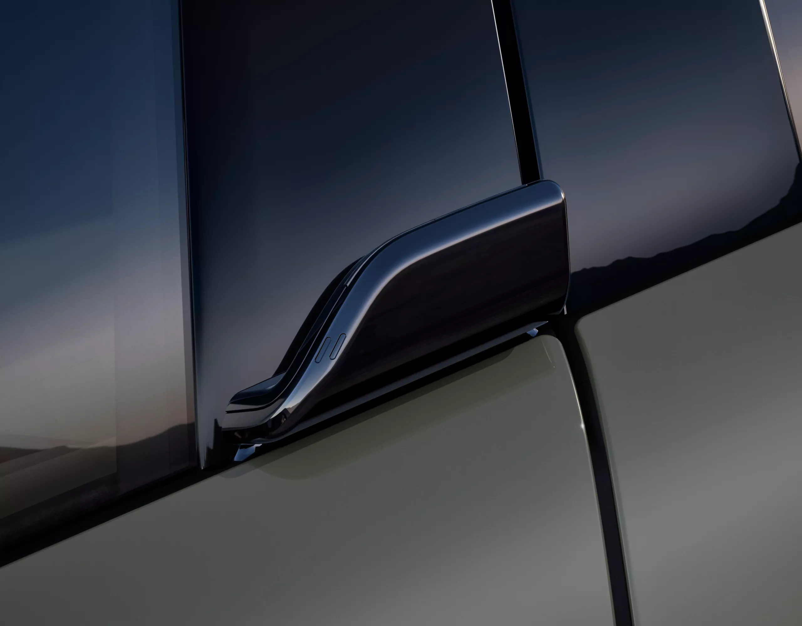 Close-up of a car door handle