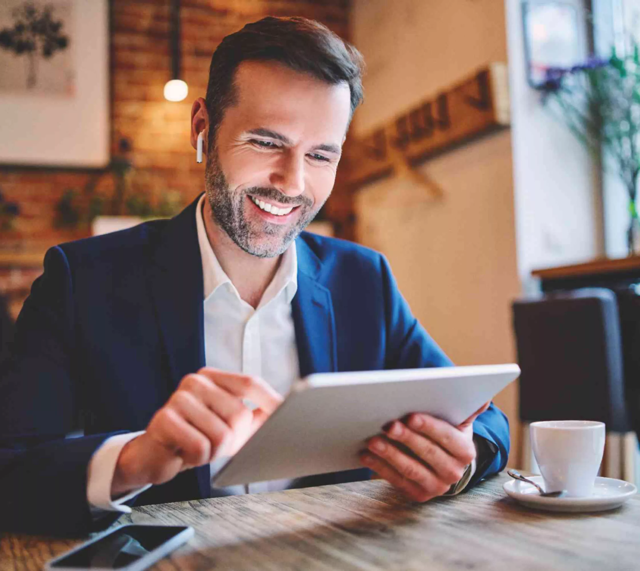 Lady with tablet next to car