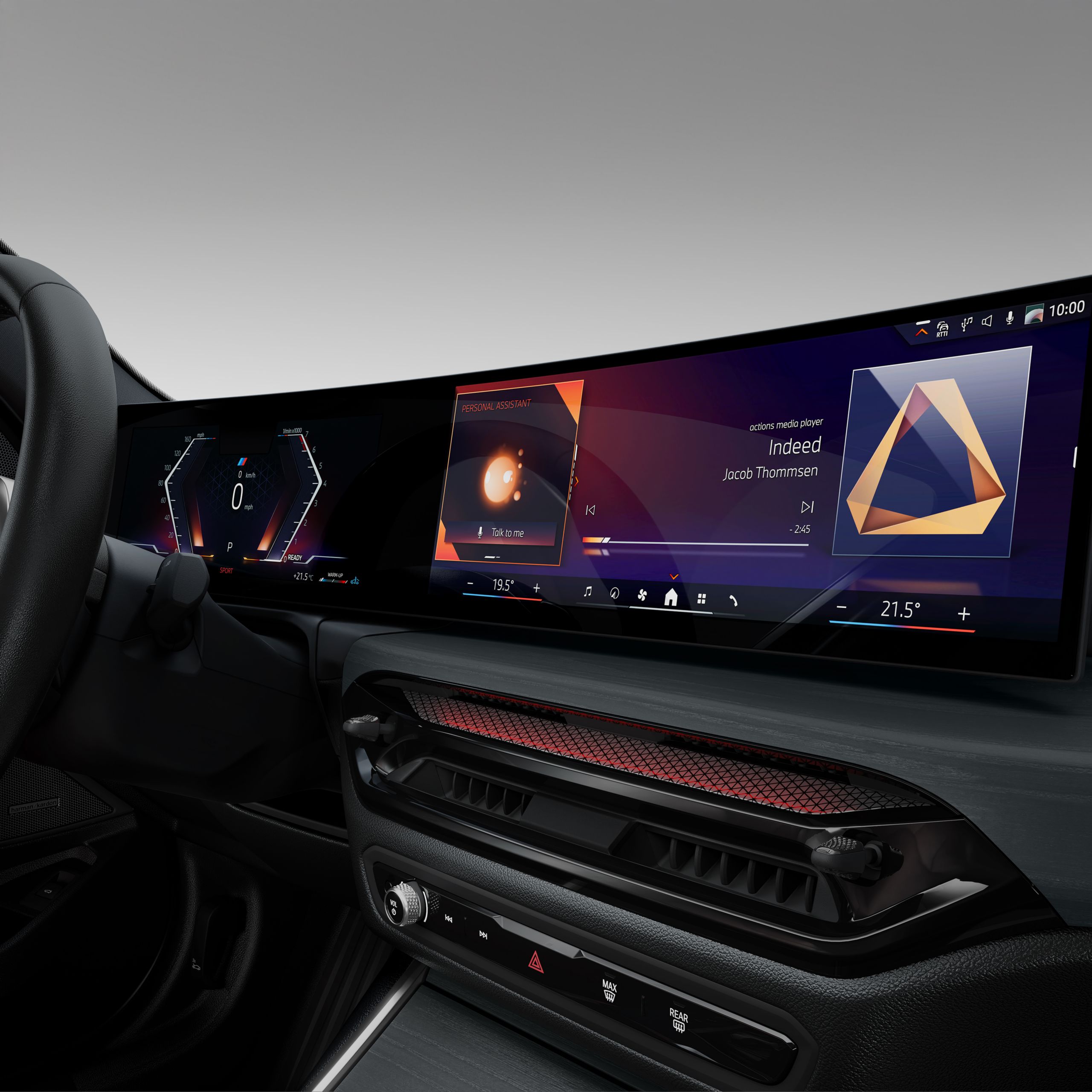BMW 3 Series Sedan Ash Grey Blue, open-pored, fine-wood trim
