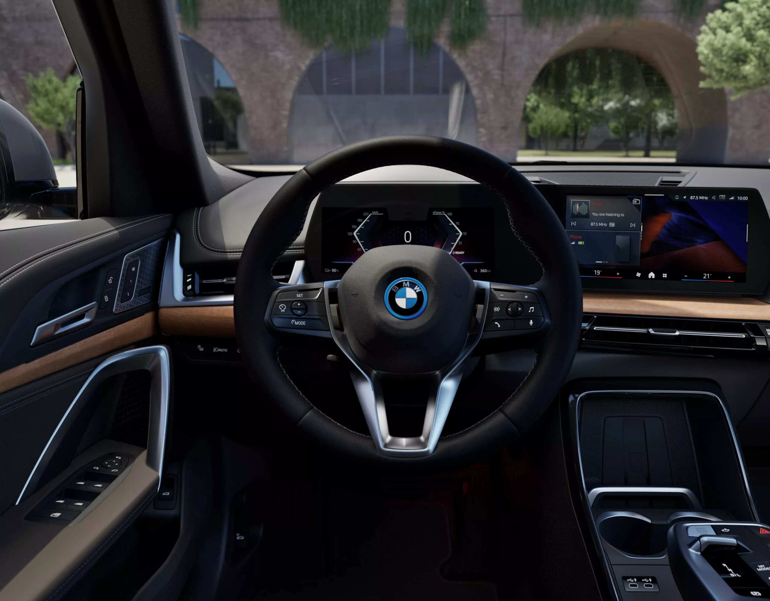 BMW iX1 white interior
