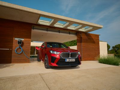 BMW iX2 red front view