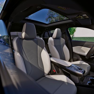 BMW iX2 red interior
