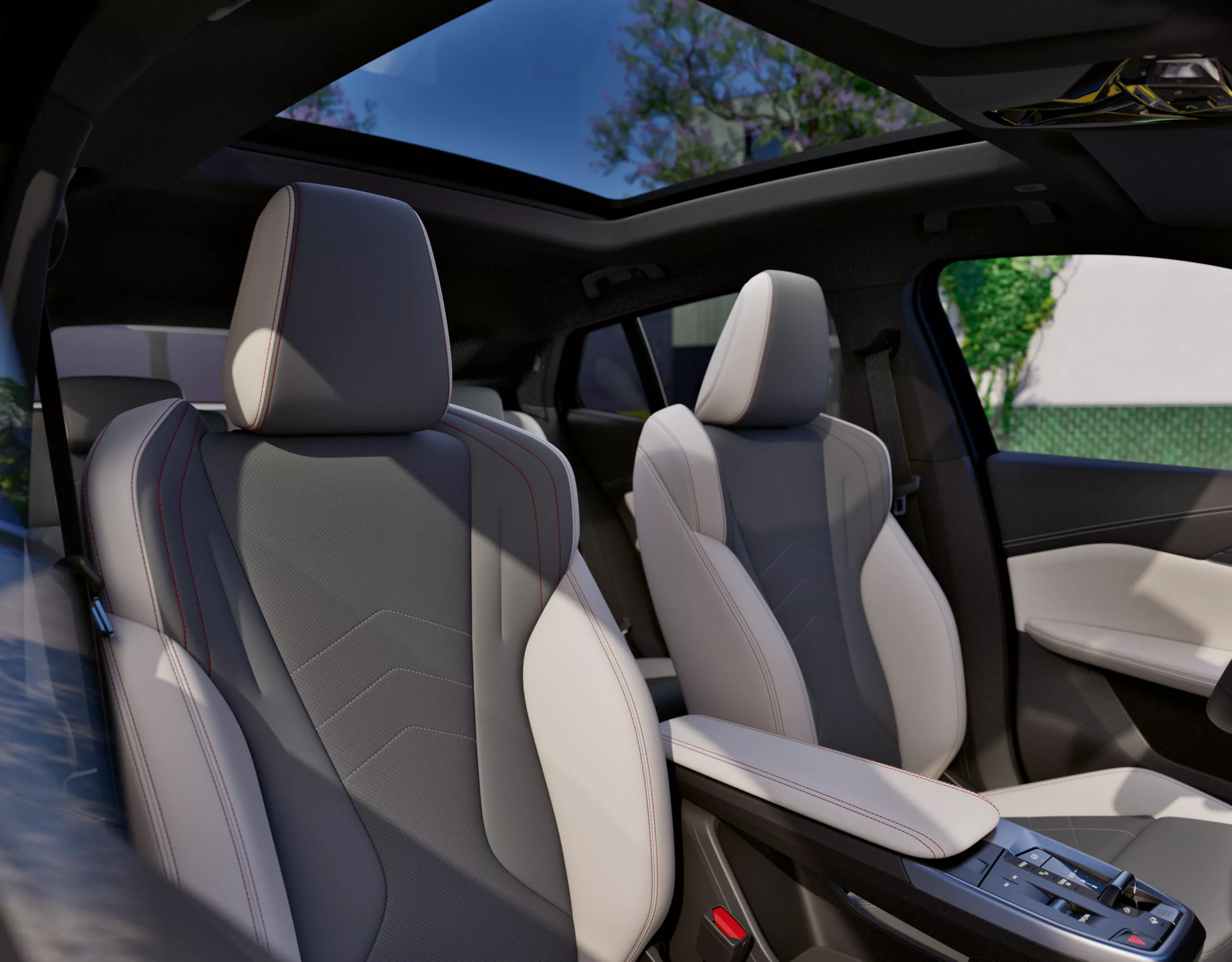 BMW iX2 red interior 