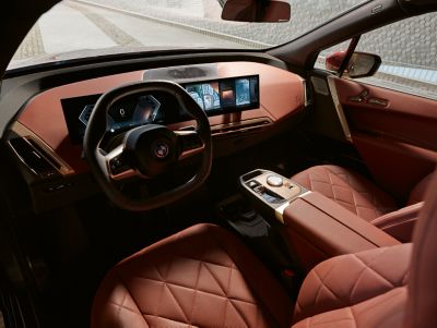 BMW iX red interior 