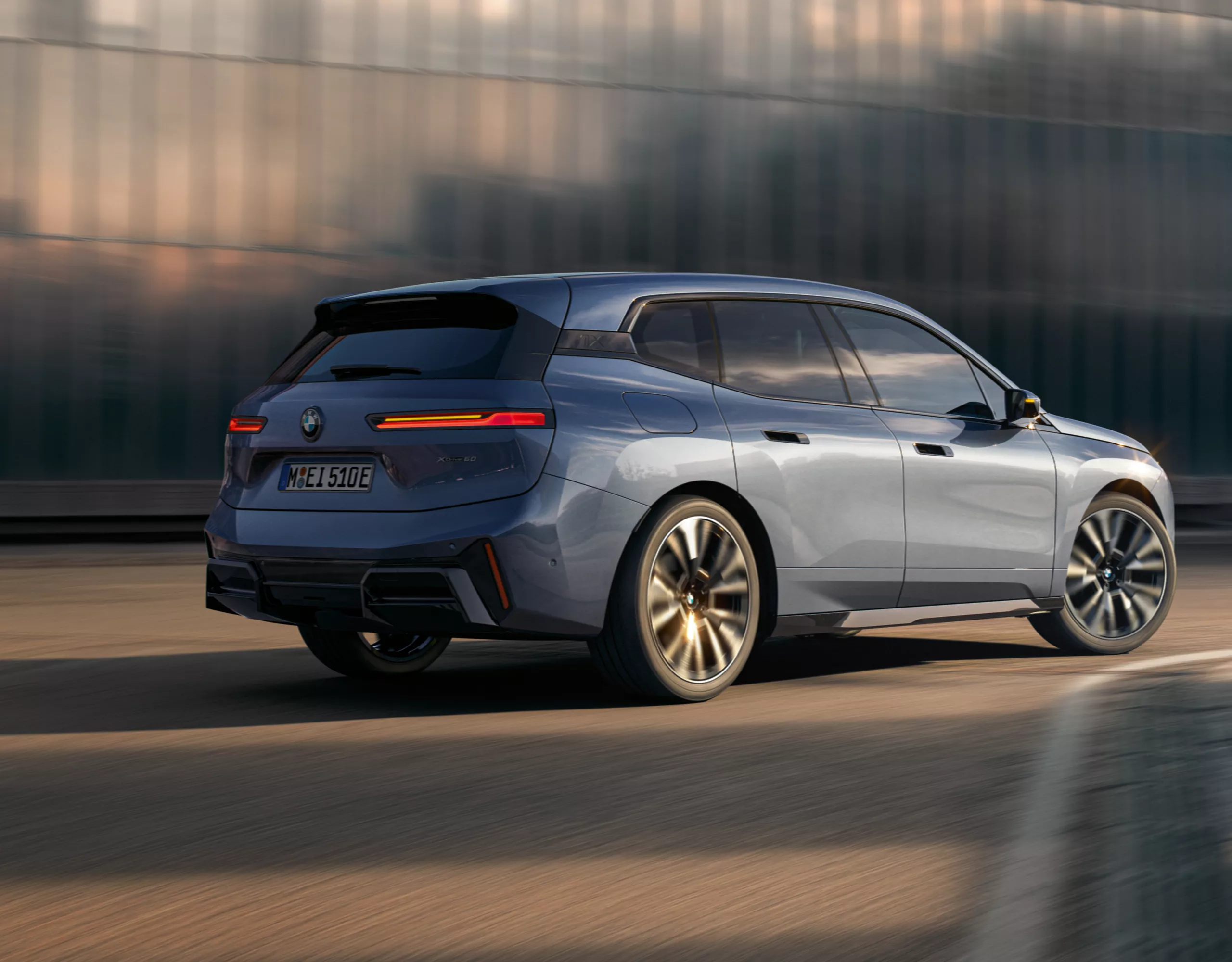 BMW iX black rear view