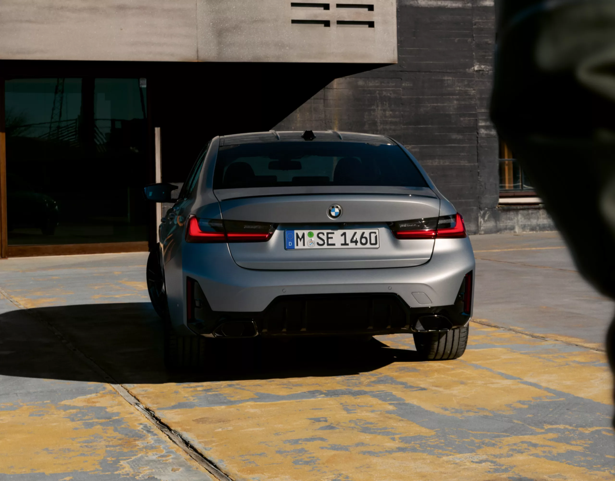 BMW 3 Series Sedan M models grey rear view 
