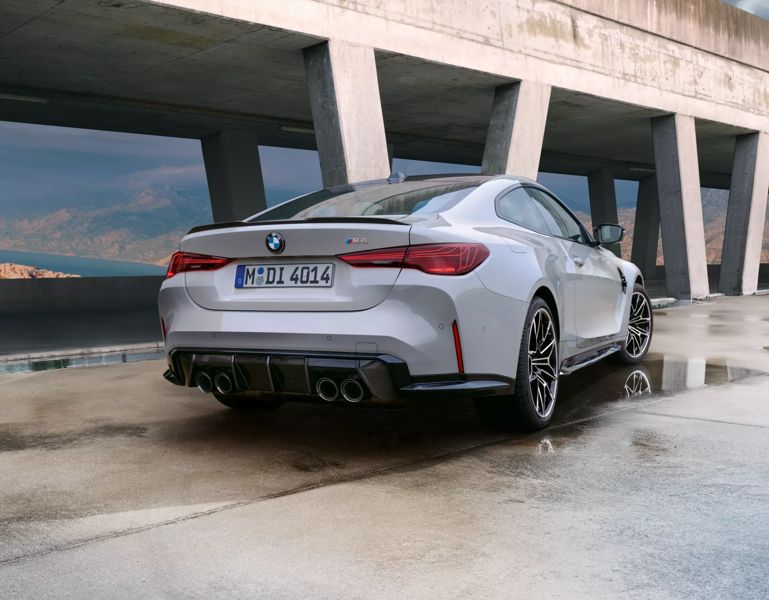 BMW 4 Series Coupé M Models white rear view