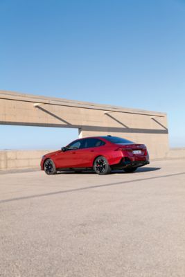 BMW M5 Sedan red rear view
