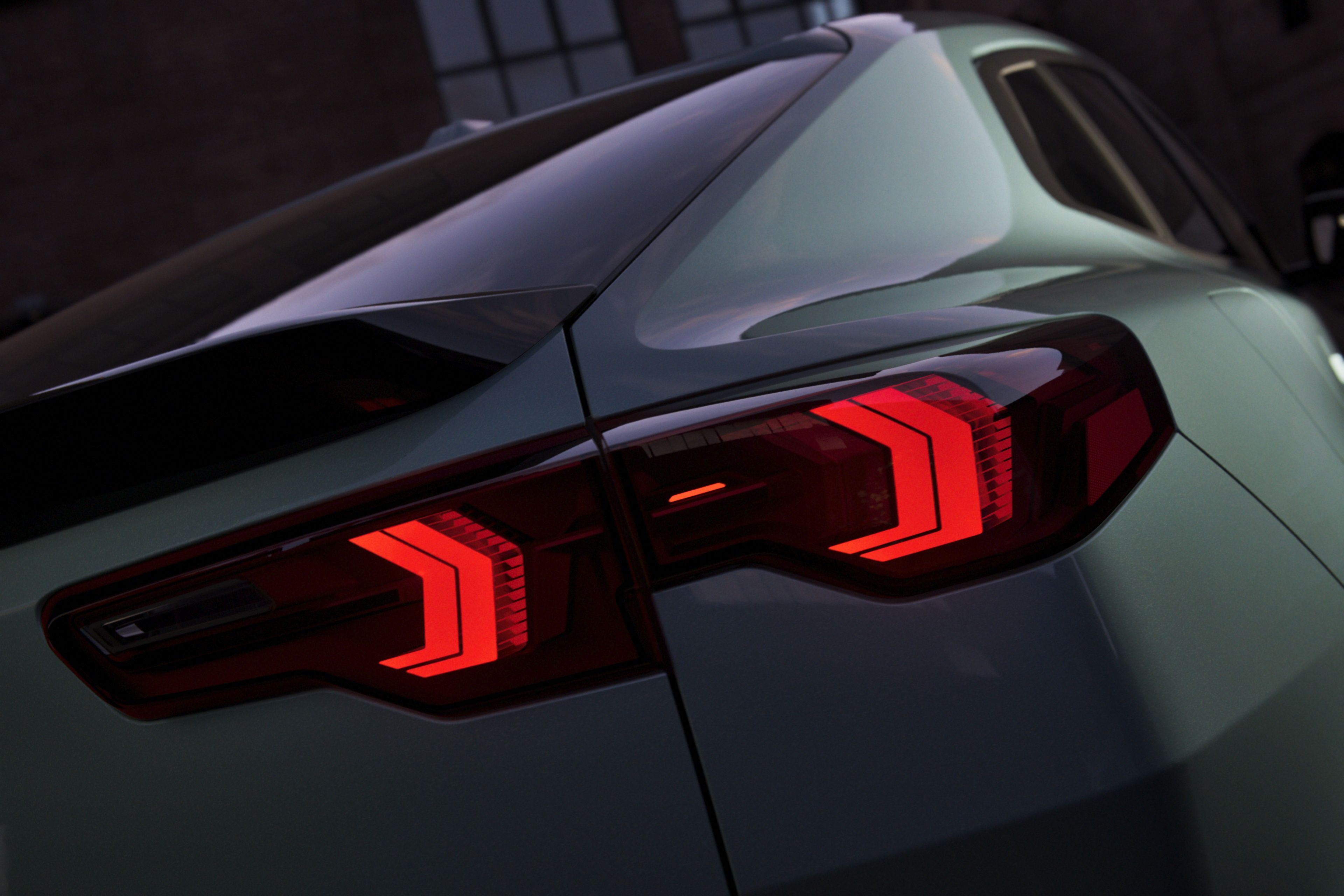 A detail shot showing the intricacies of the X2’s LED taillights