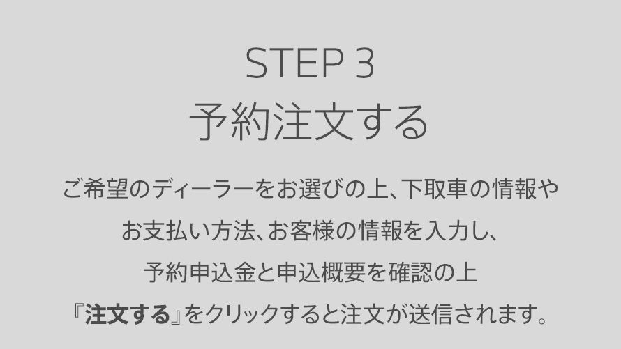 STEP3 予約注文する