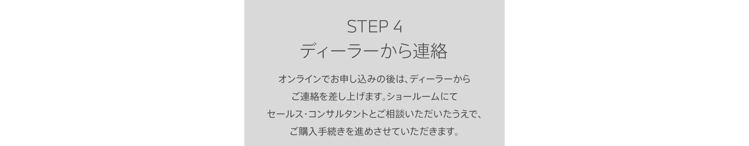 STEP4 ディーラーから連絡