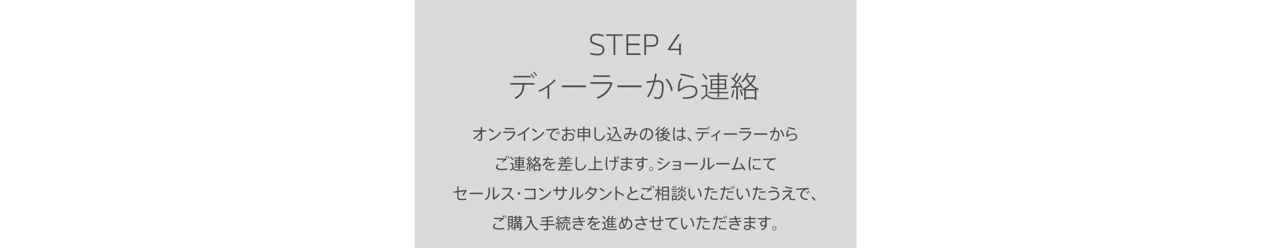 STEP4 ディーラーから連絡