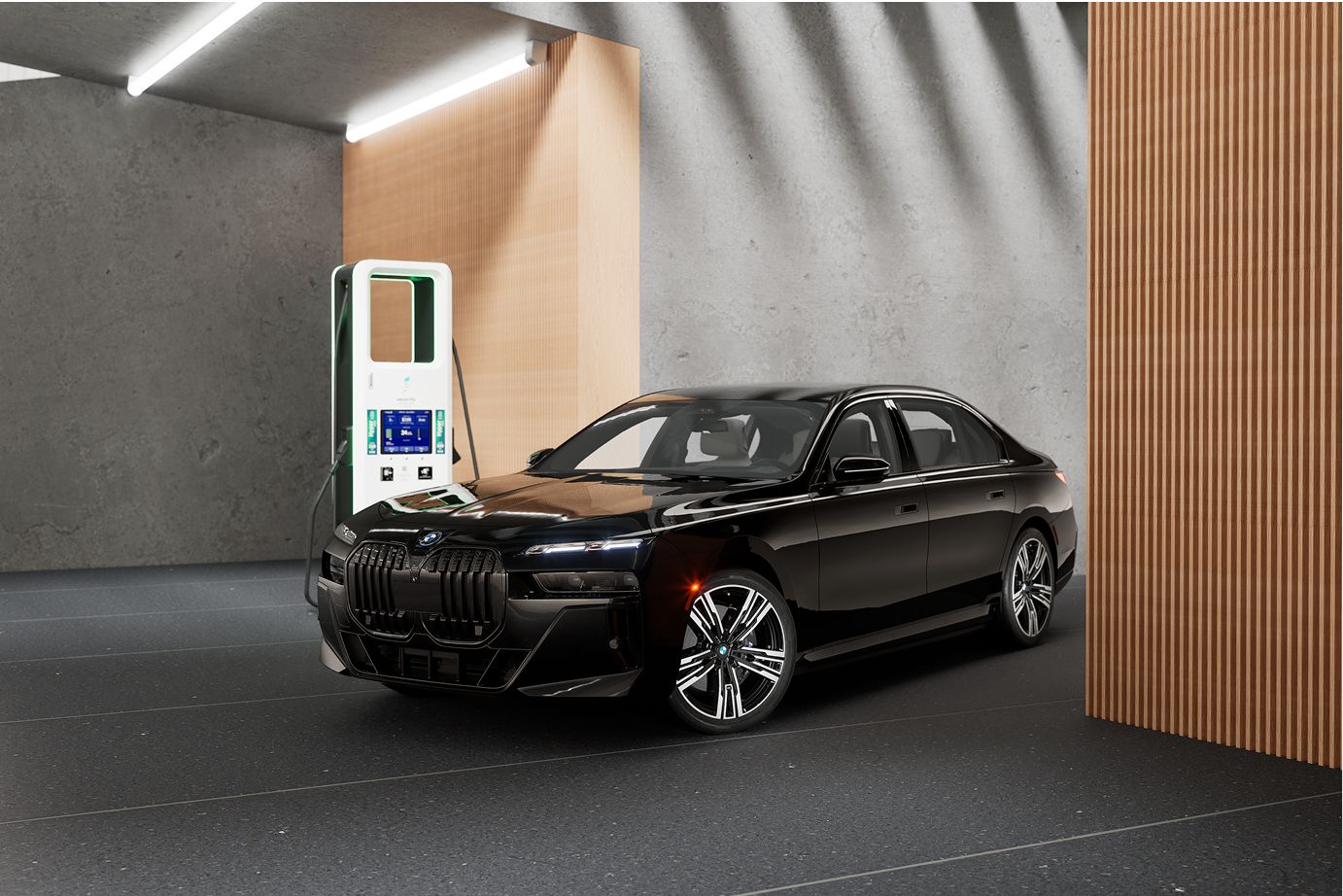 BMW Electric car Designate charging limit