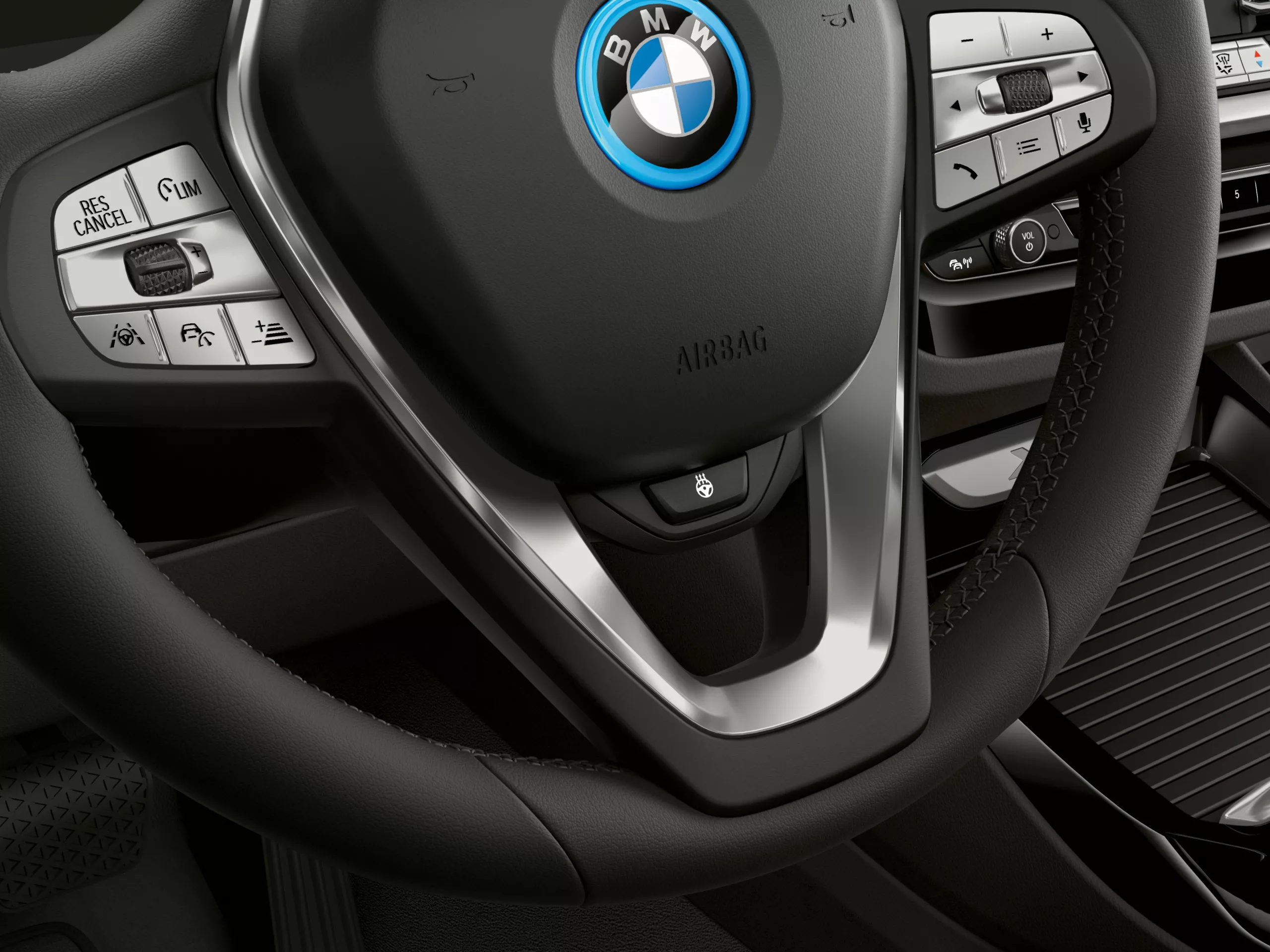 BMW steering wheel with control buttons