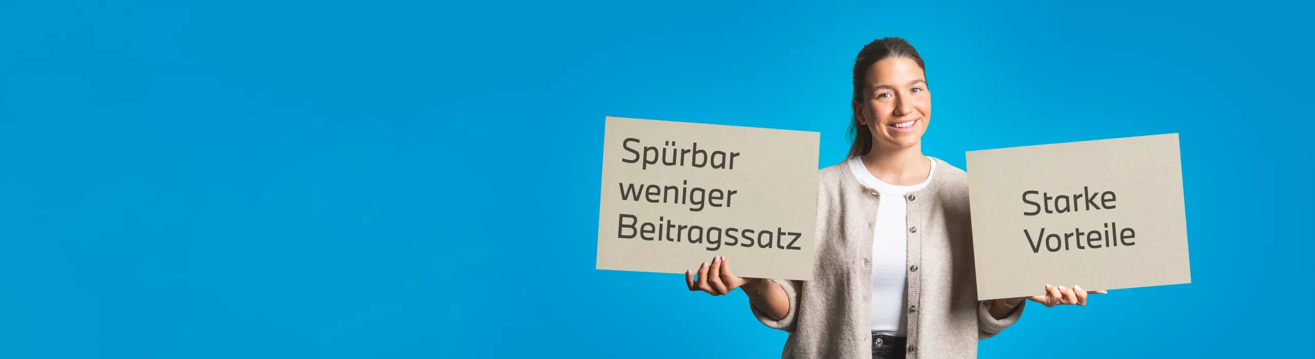 Spürbar gesenkter Beitragssatz, starke Vorteile