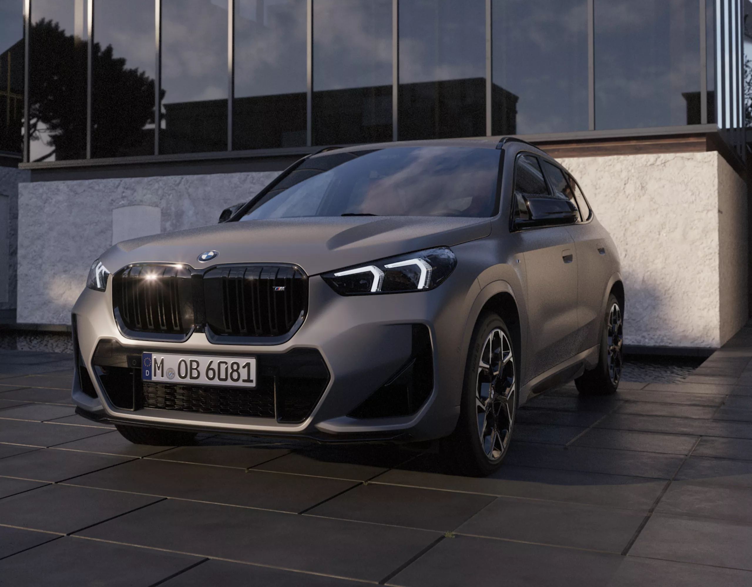 BMW X1 M35i xDrive grey front view 