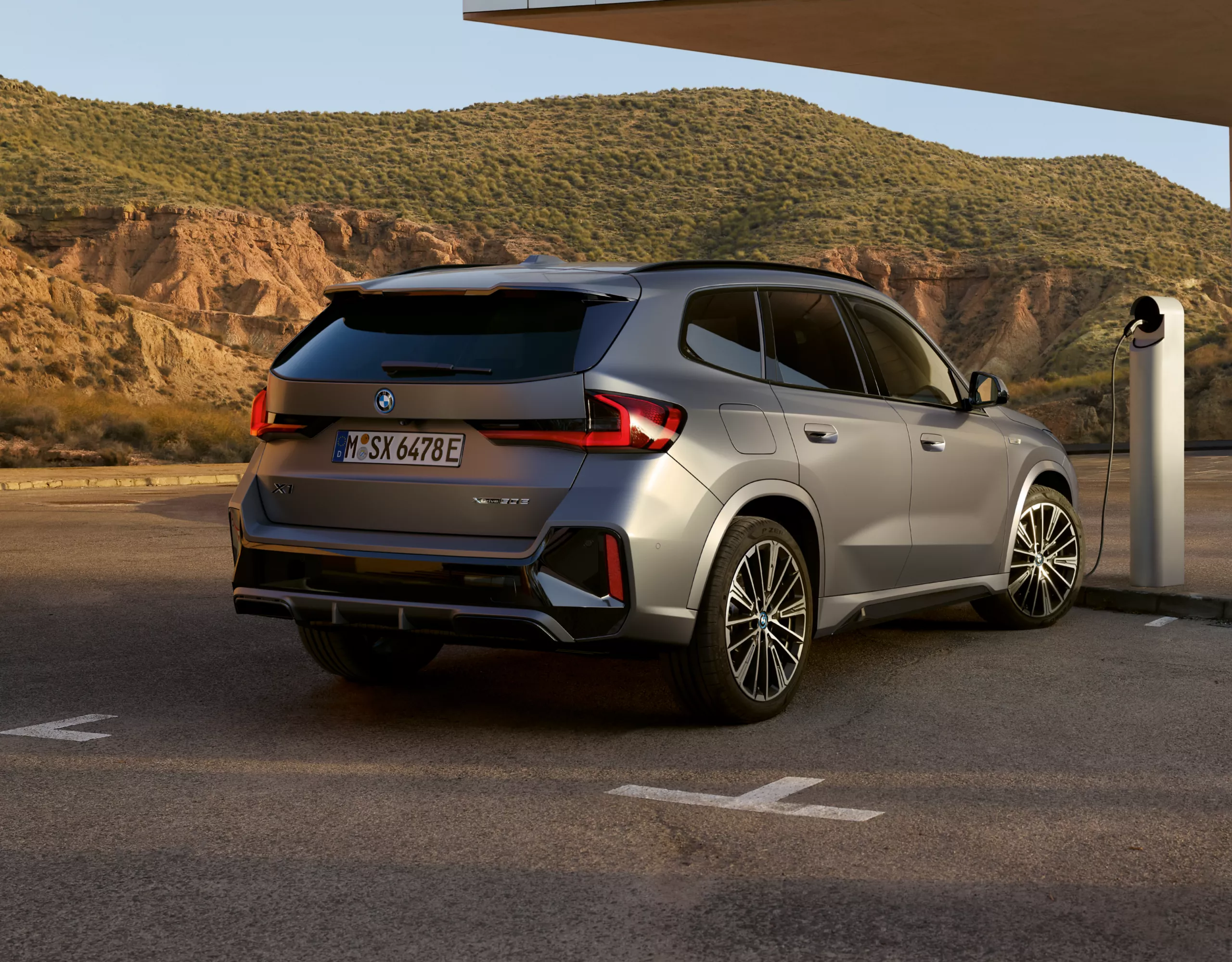 BMW X1 Plug-in Hybrid grey rear view