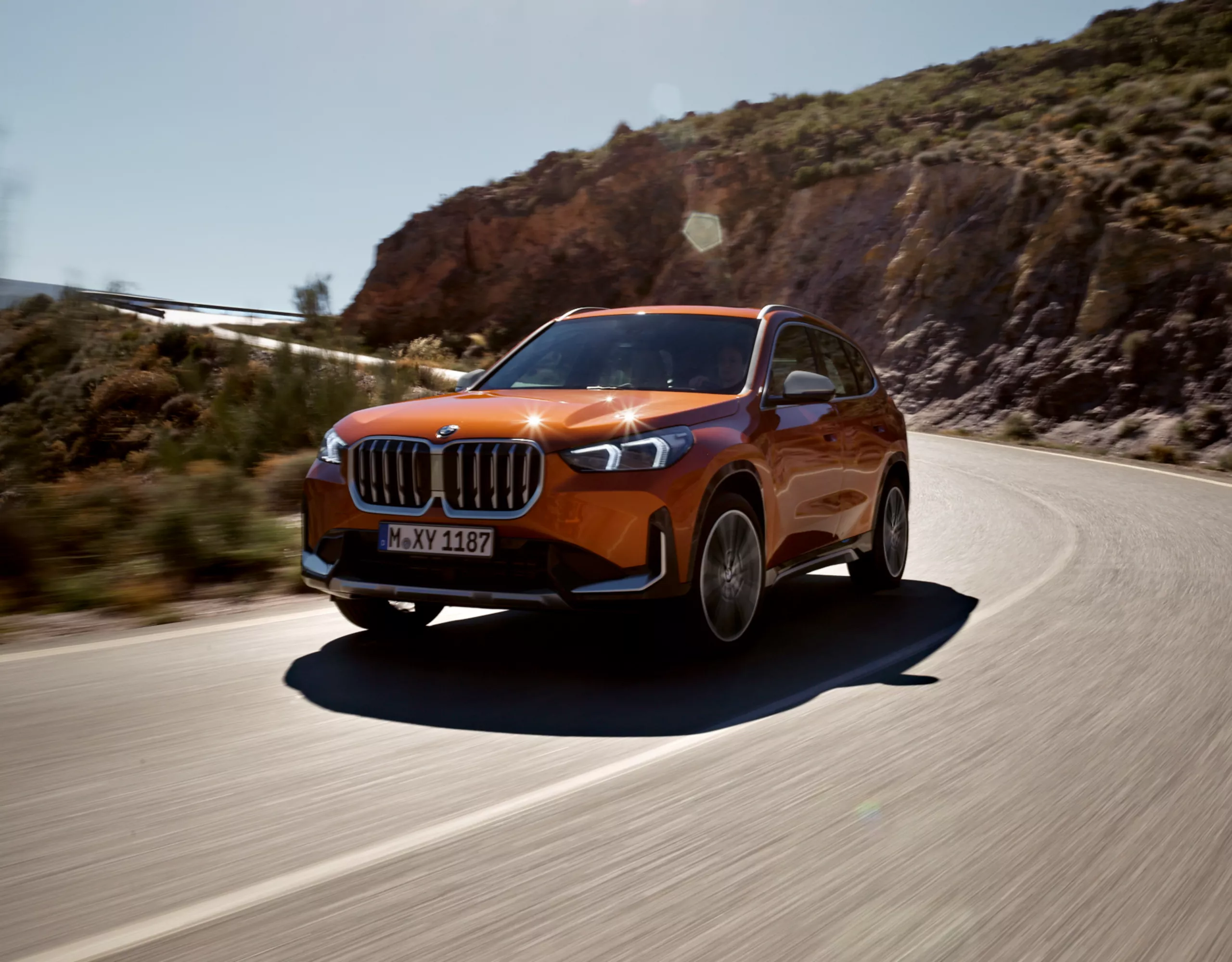 BMW X1 orange front view 