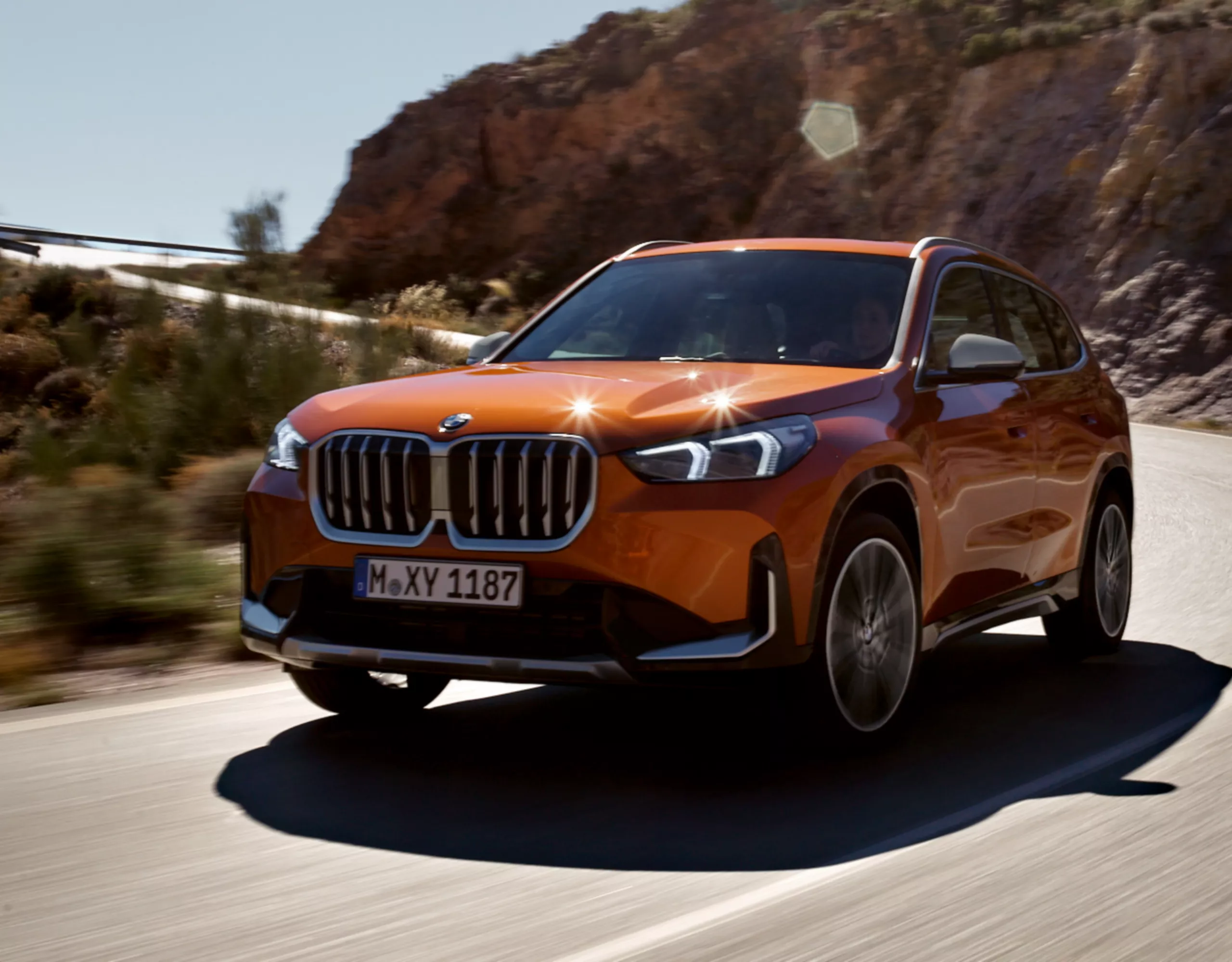 BMW X1 orange front view 