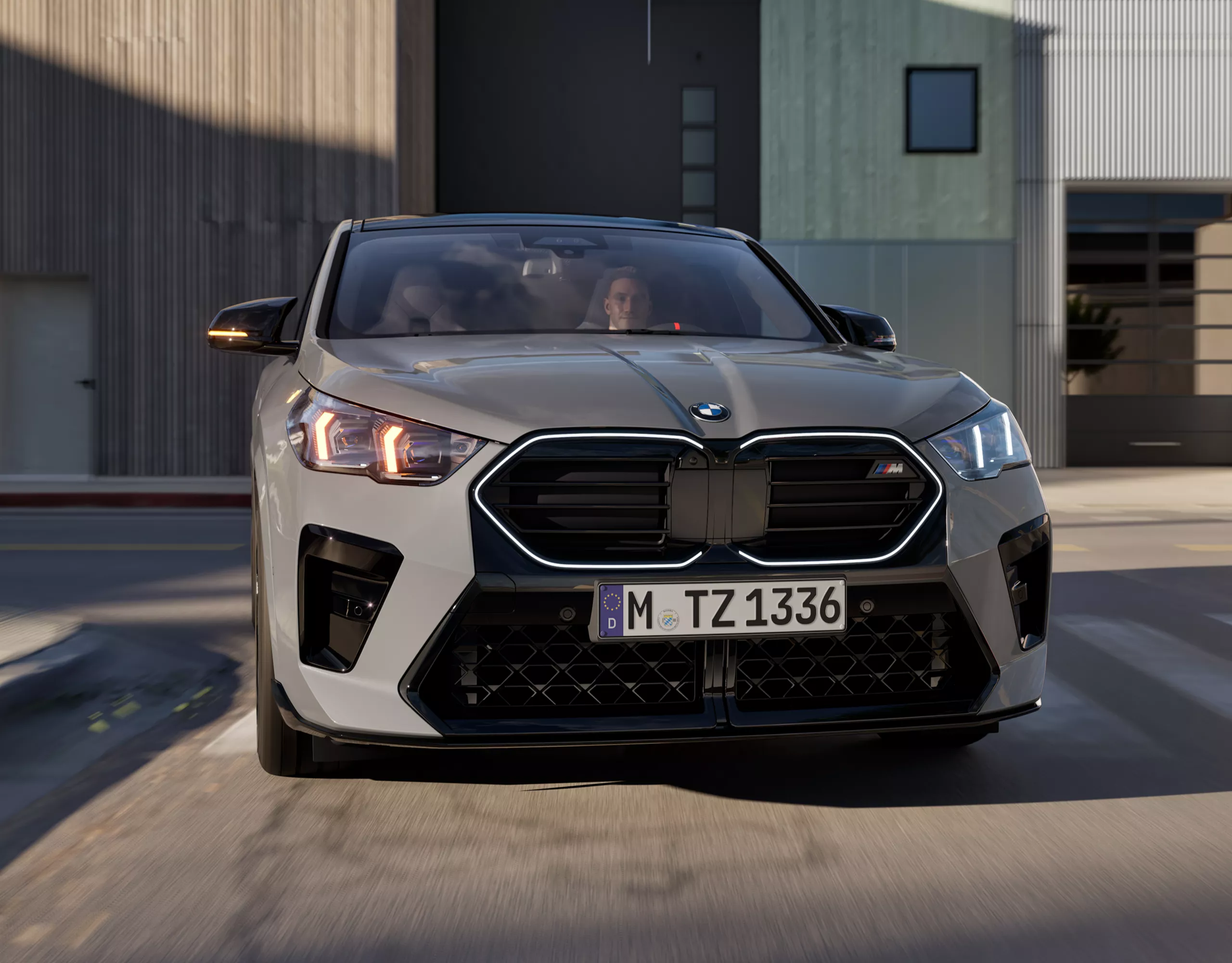 BMW X2 M35i xDrive grey front view 