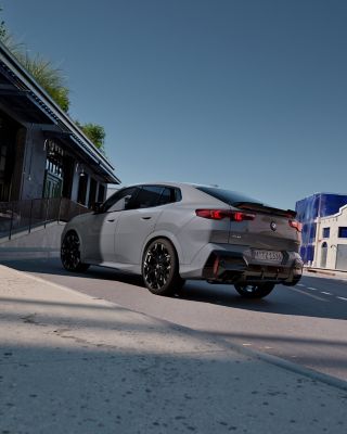 BMW X2 M35i xDrive grey rear view 