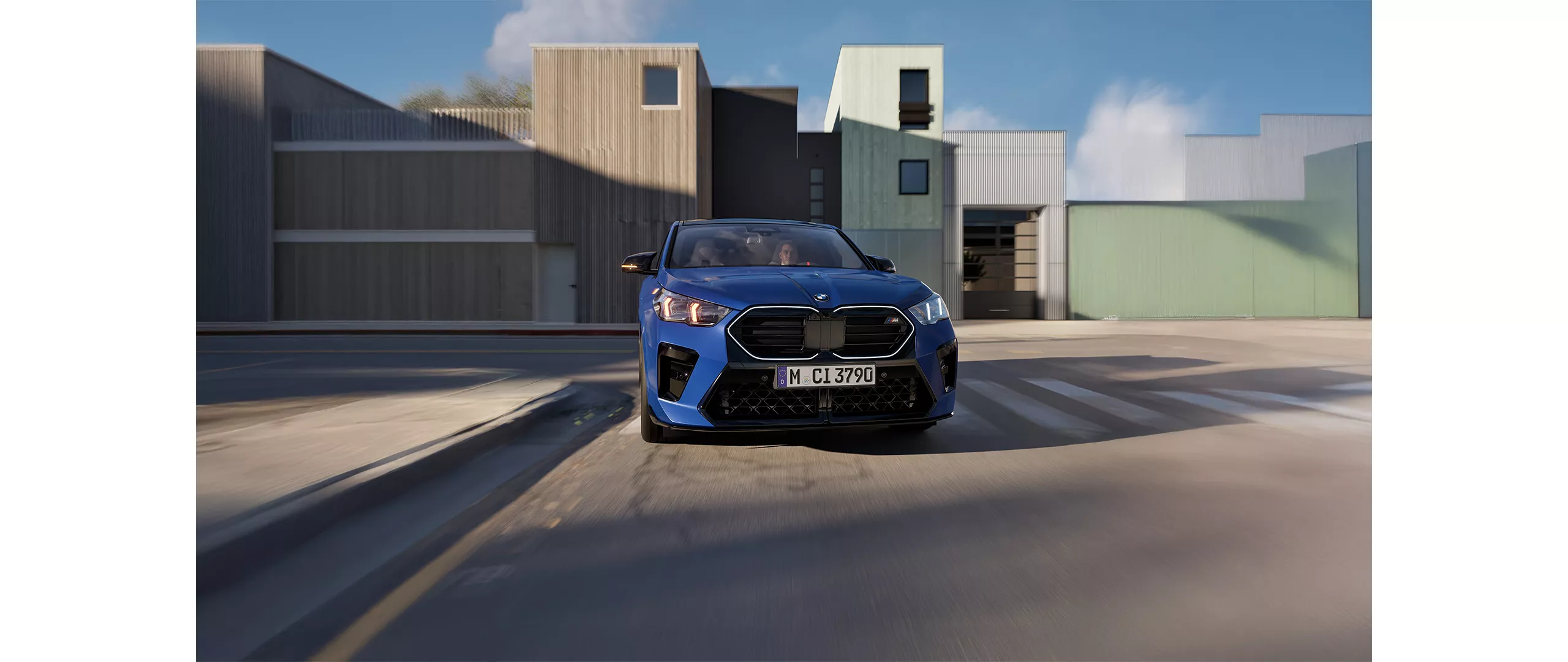 Ein blauer BMW X2