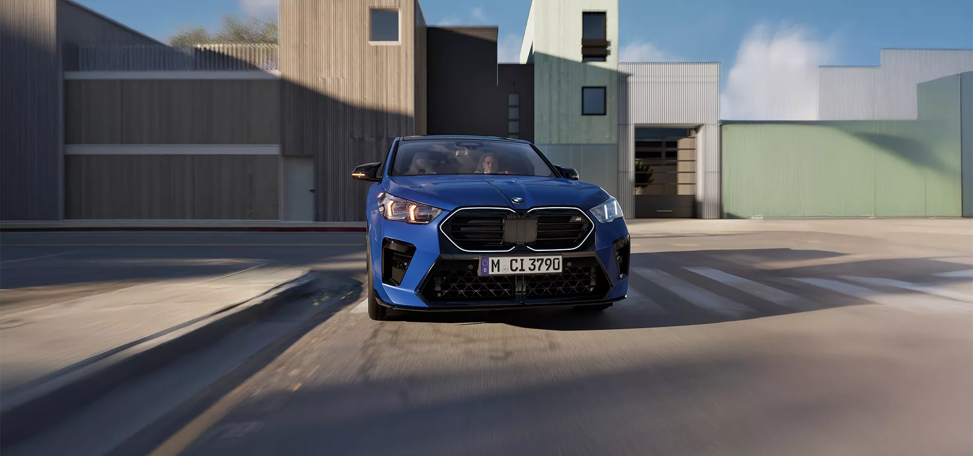 Ein blauer BMW X2