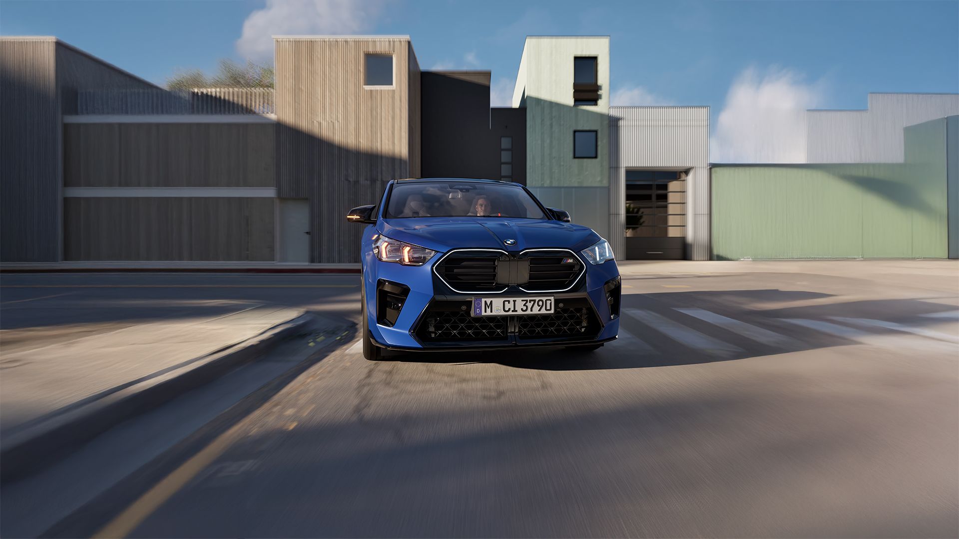 Ein blauer BMW X2