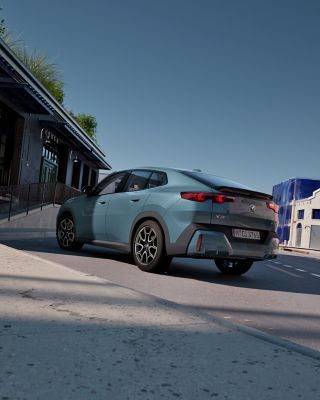 BMW X2 green rear view 
