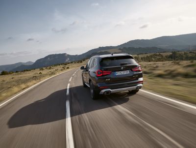 BMW X3 Plug-in Hybrid black rear view