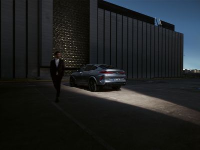 BMW X6 M grey rear view