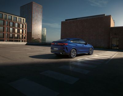 BMW X6 blue rear view