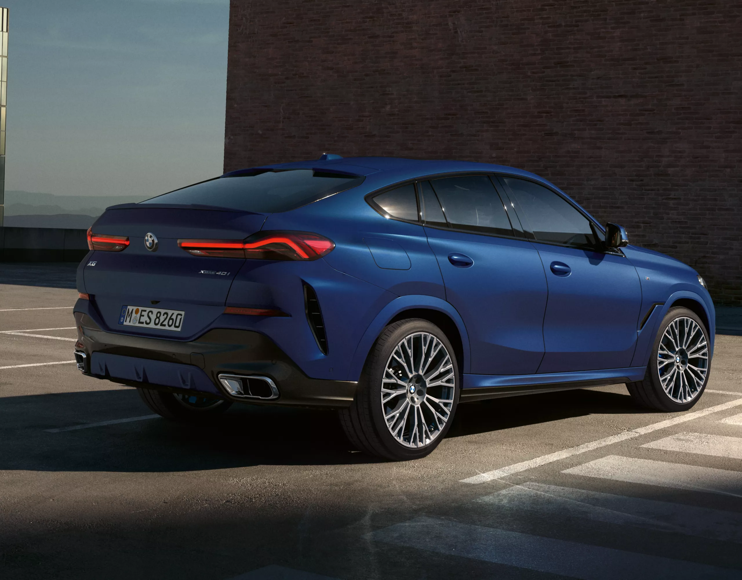 BMW X6 blue rear view