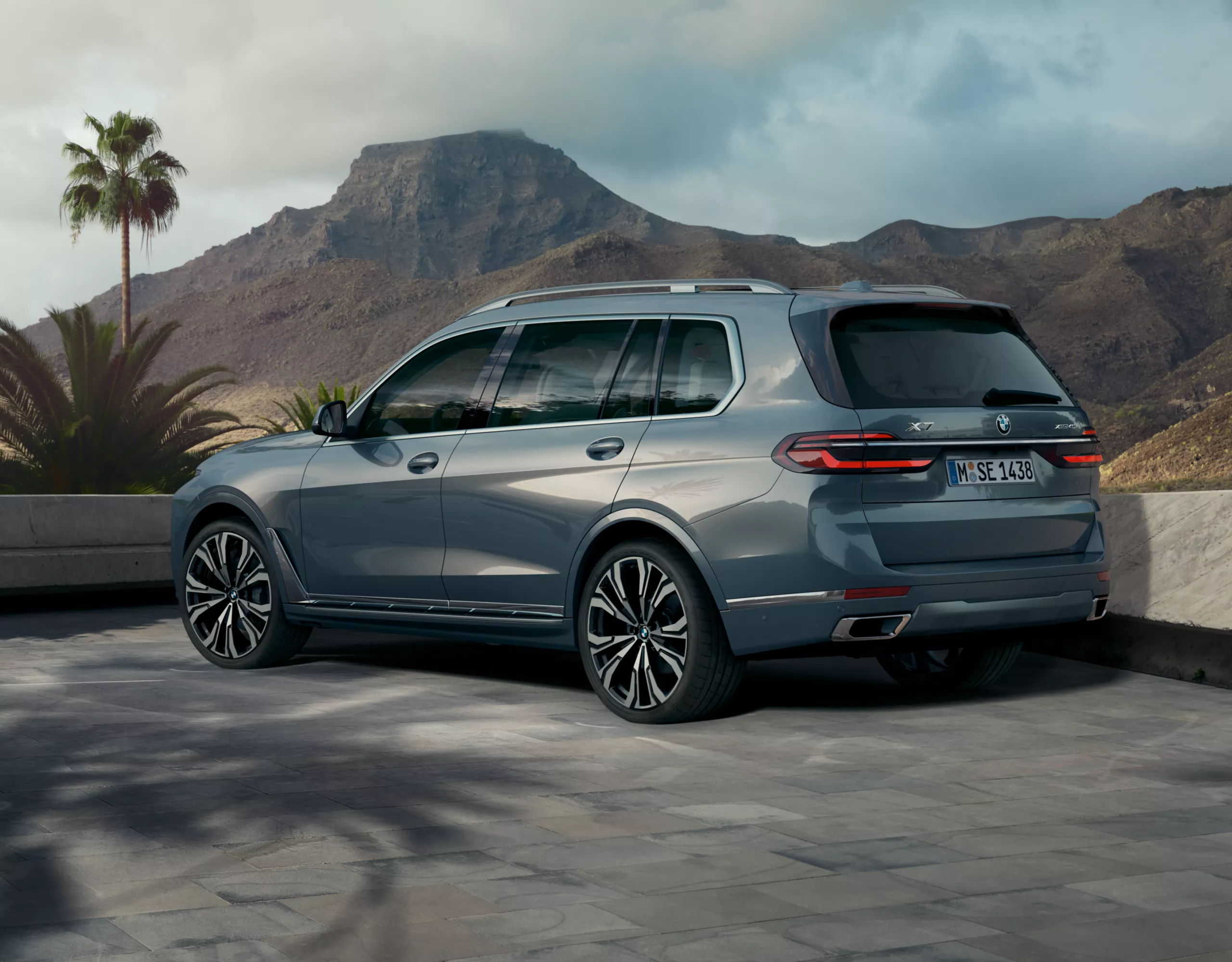 BMW X7 grey rear view