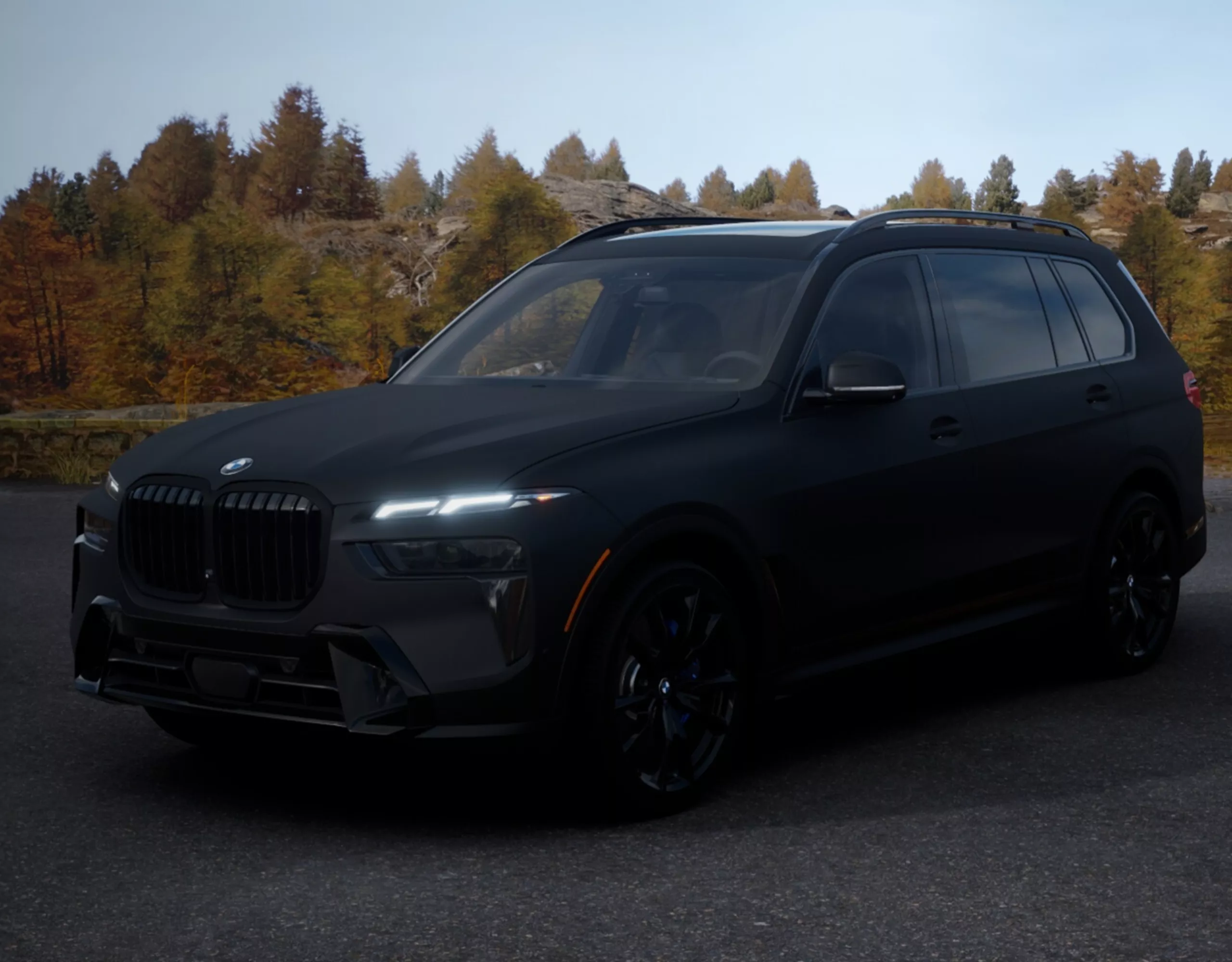 A BMW iX3 is being charged at a public charging station